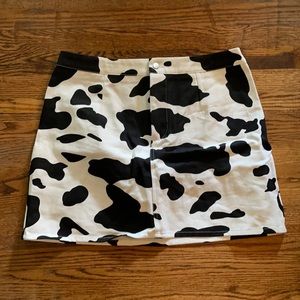 Cow print skirt